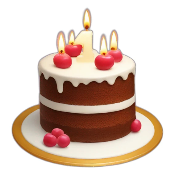 Cake with candle number 40 sticker