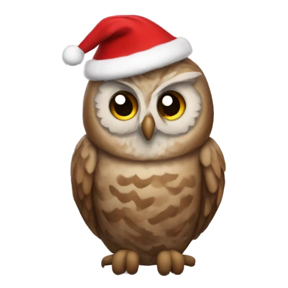 owl wearing christmas sweater  sticker