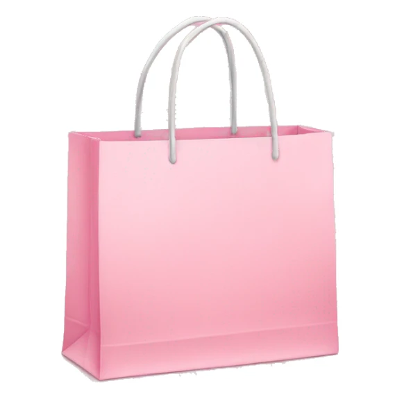 Light pink shopping bag sticker