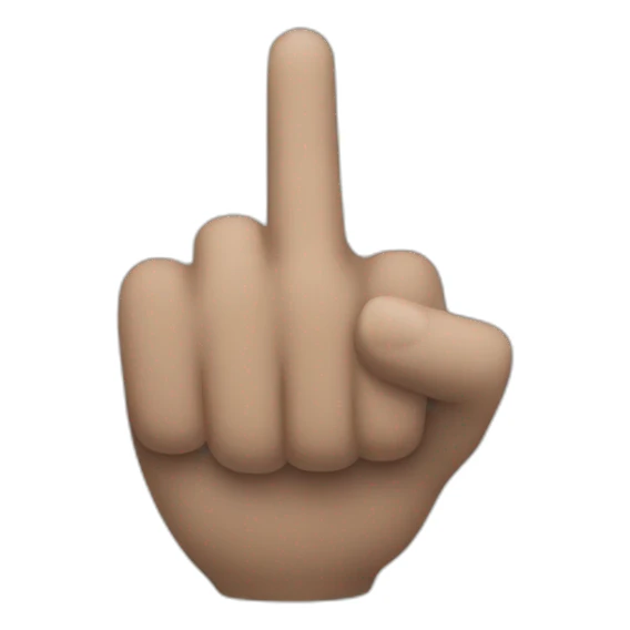 a finger pointing to the front sticker