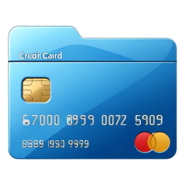 3D style credit card icon, no text sticker