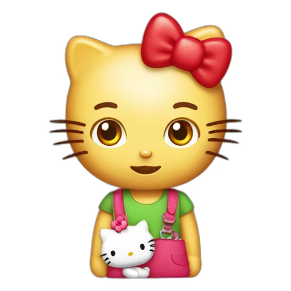 hello kitty with red hair toy sticker