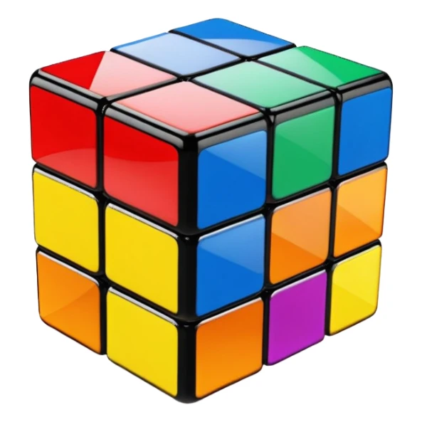 Transparent glass Rubix cube sticker