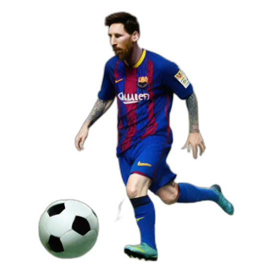 Messi dribbling past gk sticker