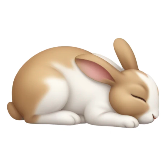 baby rabbit sleeping on its back sticker