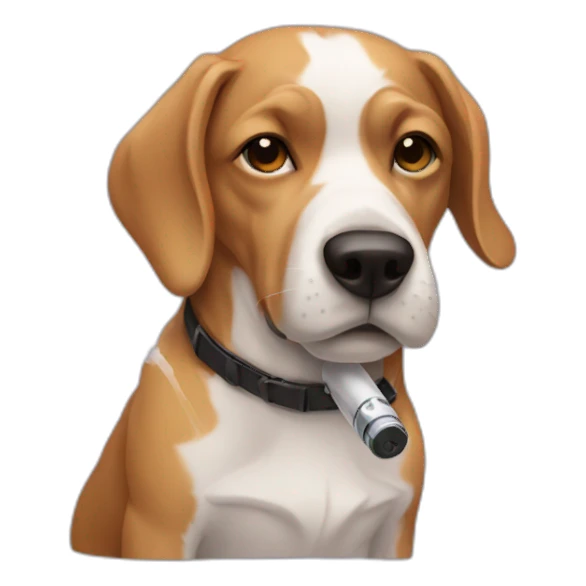 dog + vape sticker