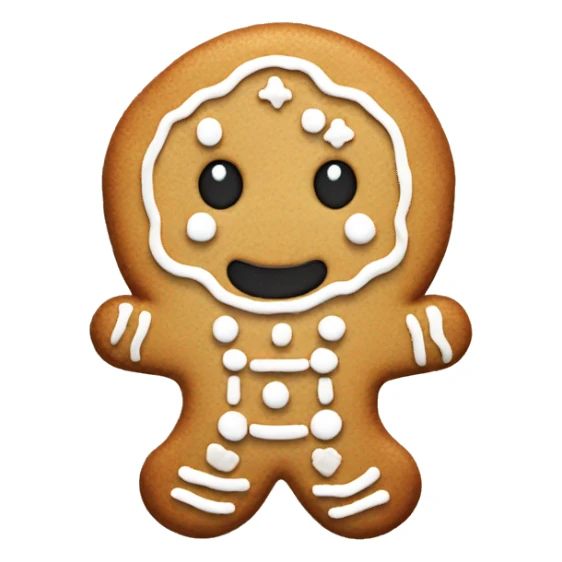 beige gingerbread cookie shaped like a mit sticker