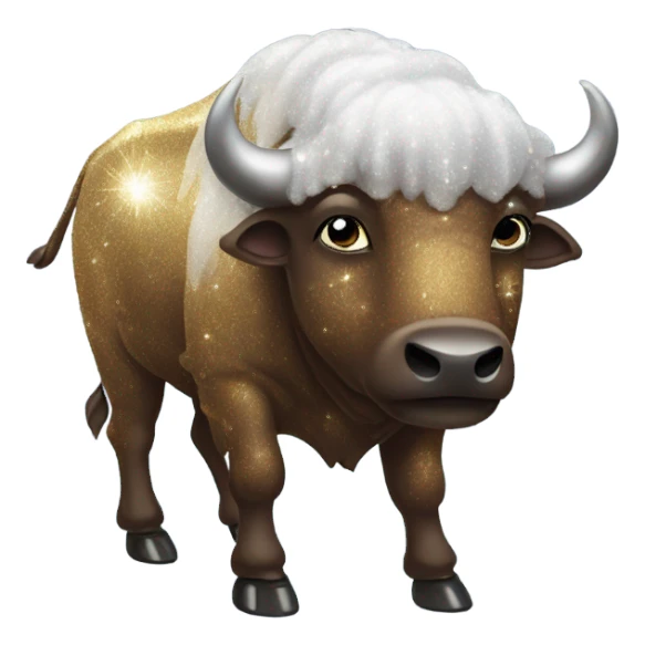 Buffalo with sparkles sticker