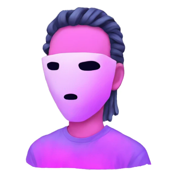 vaporwave style faceless head sticker