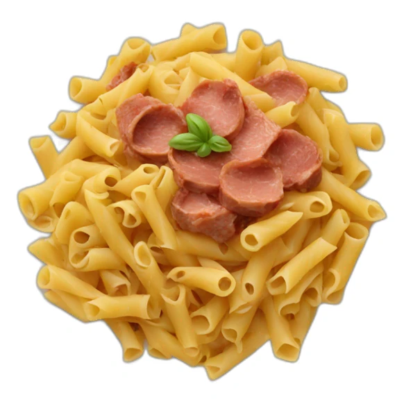 pasta mixed with meat on a palte sticker
