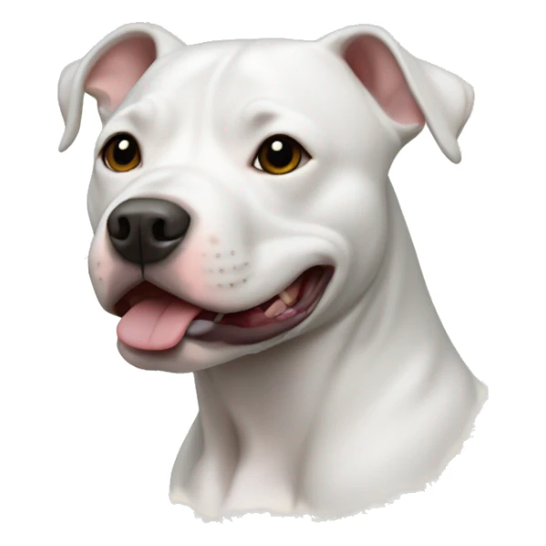 White pit bull mix sticker