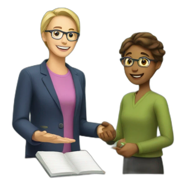 teacher teaching student sticker