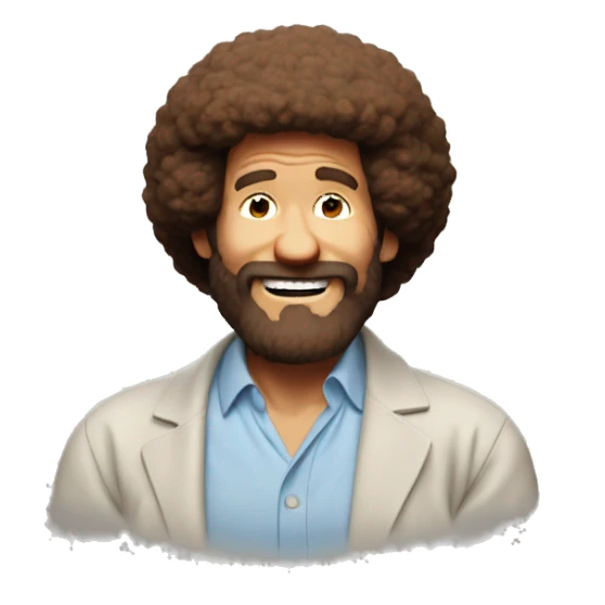 Bob Ross Signature Pose sticker