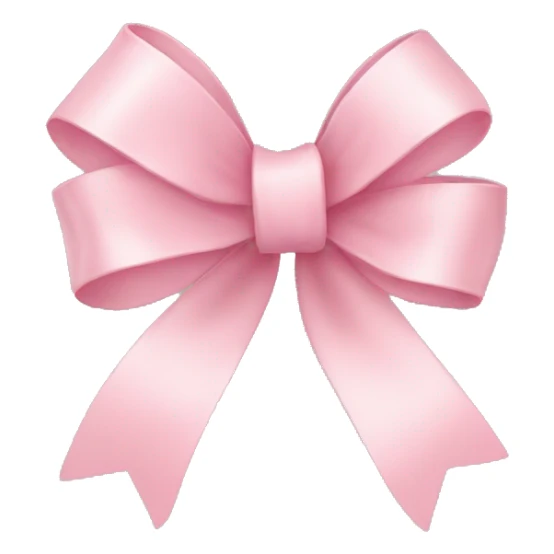 light pink ribbon bow sticker