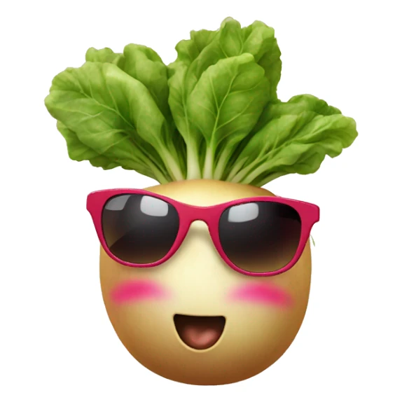 Radish wearing sunglasses sticker