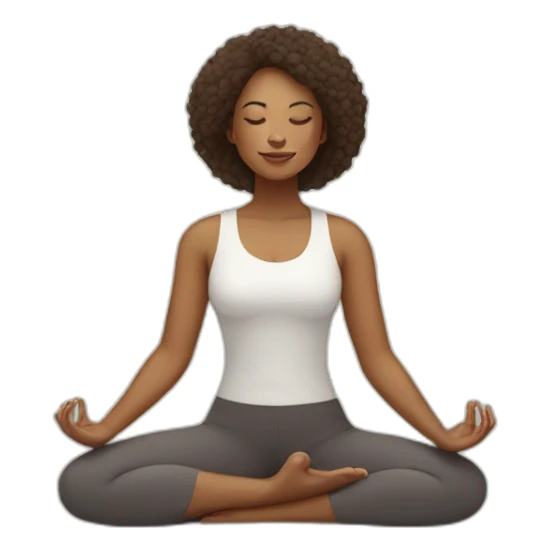 Peaceful woman doing yoga sticker