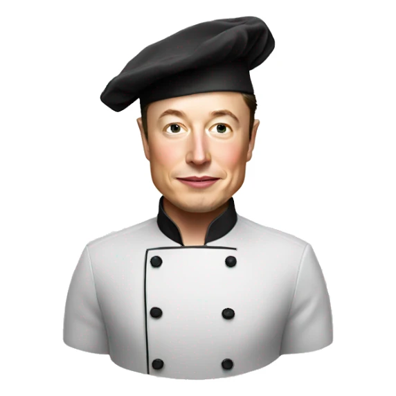 elon musk with chefs hat sticker