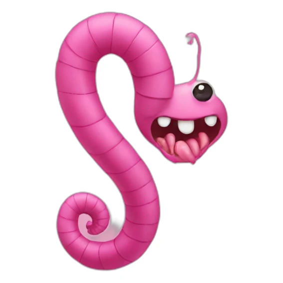 pink-worm sticker