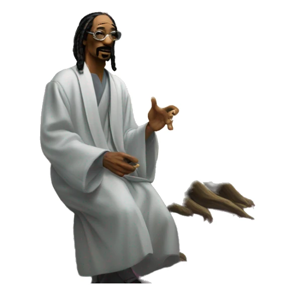 snoop dogg talking to a ethereal wise tree sticker