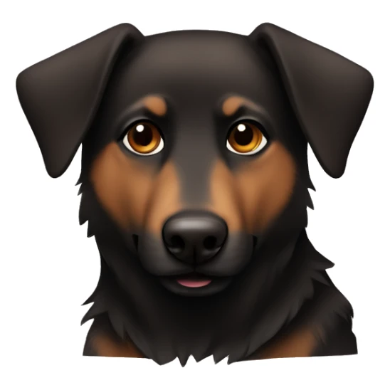 Brown with some black Shepard dog with floppy ears sticker