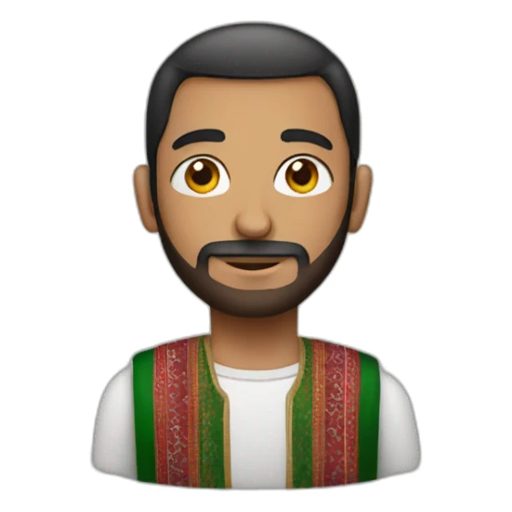 a man wearing Palestinian clothing  sticker