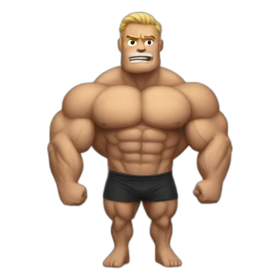 a big muscle sticker