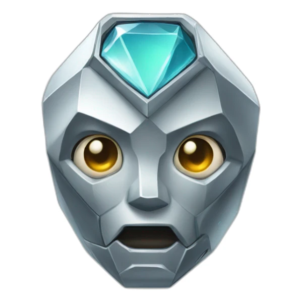diamond shaped robot sticker