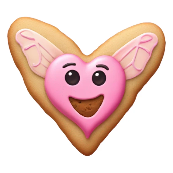 cookie heart with fairy sticker