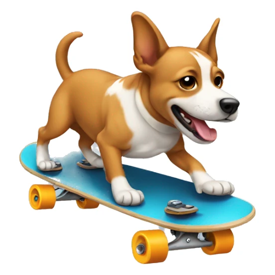 Dog skateboarding  sticker