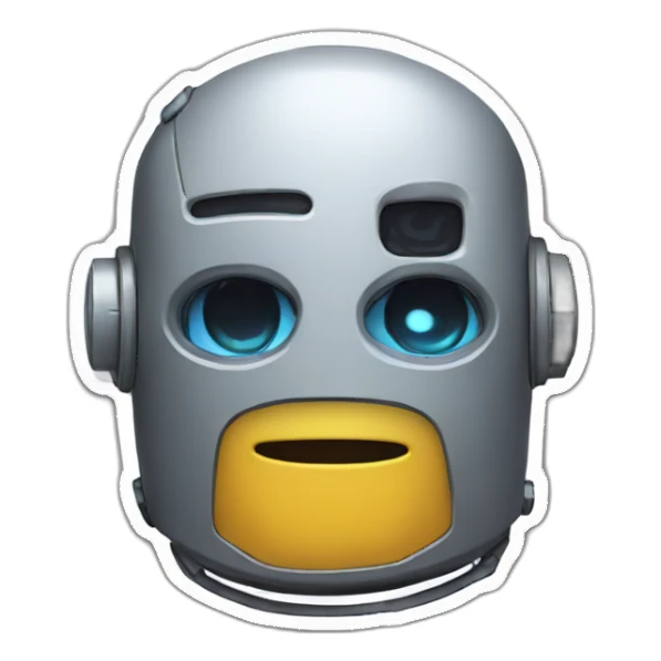 robot face sticker sticker