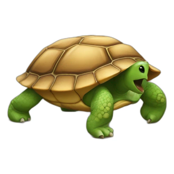 chat sur une tortue sticker