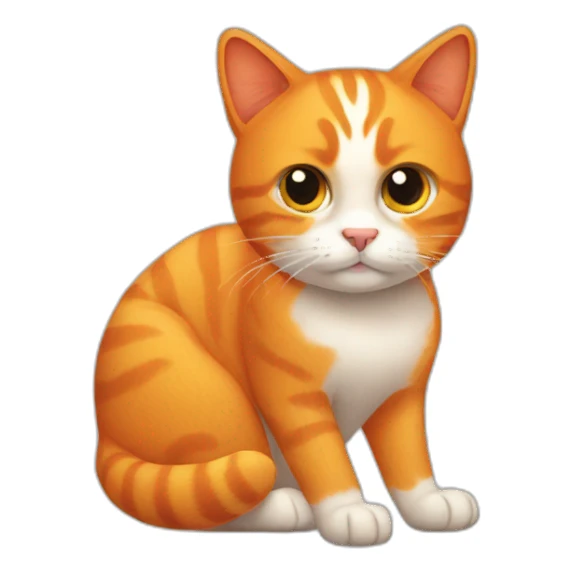 Orange cat sticker