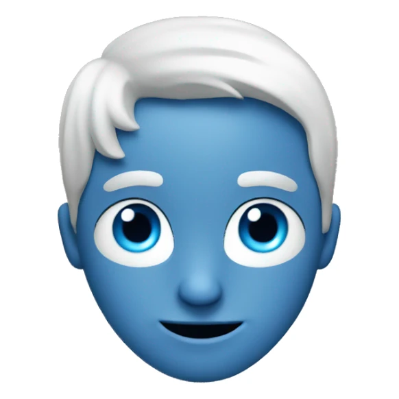 A heart man with blue eyes sticker