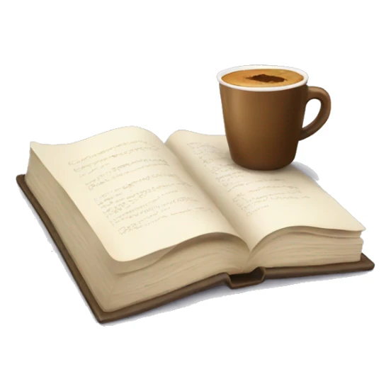 coffee and book sticker