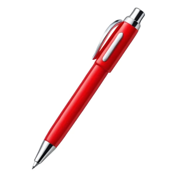 red writing pen sticker