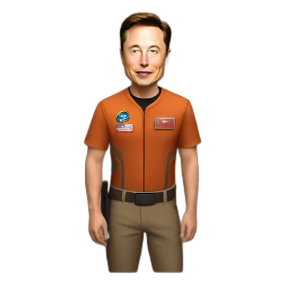elon musk on mars sticker