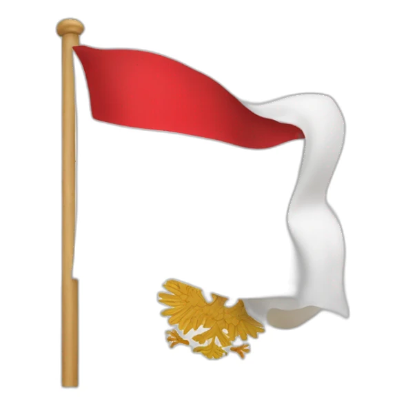 Bandera de polonia con el agulia blanco sticker