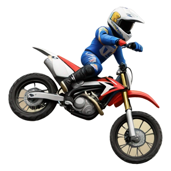 Dirt bike on one stoppie  sticker