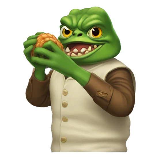 pepe specing with dragon claw sticker