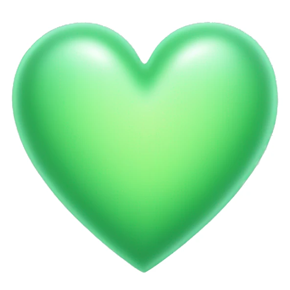 light green heart sticker