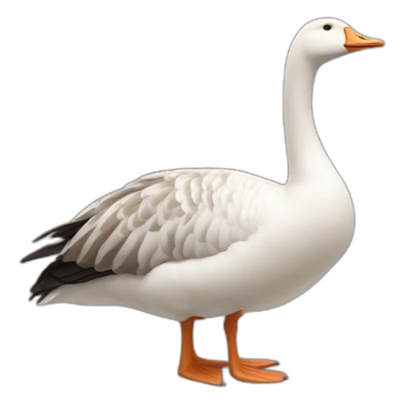 Super long goose with a neck sticker