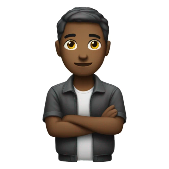 Person with arms crossed sticker