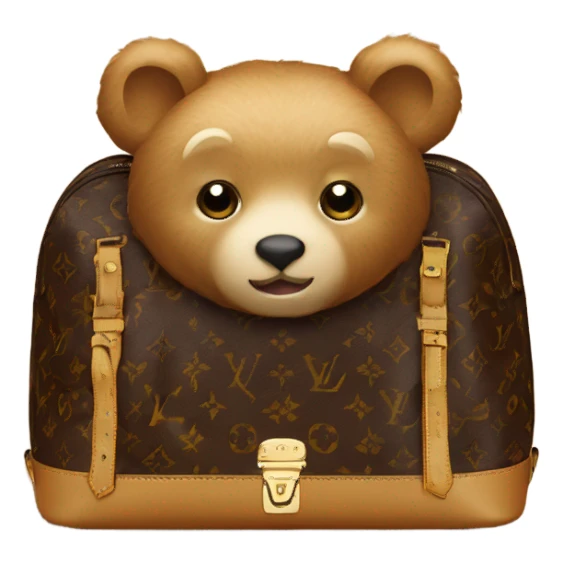 Bear Louis Vuitton bag sticker