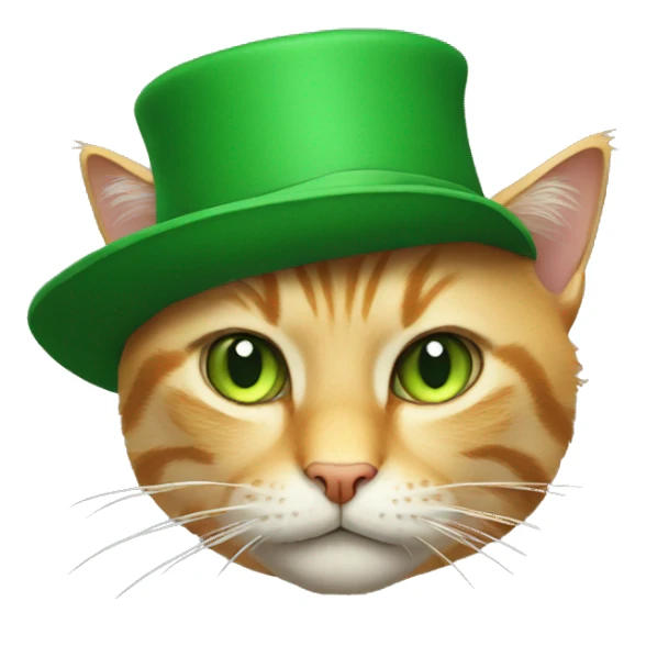 the cat in the green hat not smile sticker