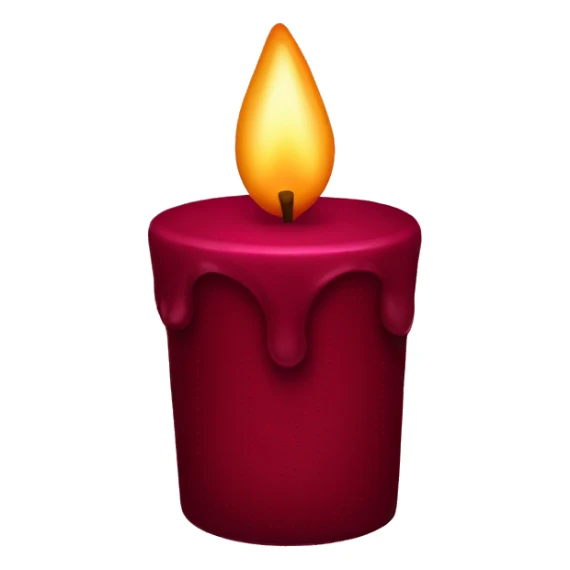 Dark red velvet candle sticker
