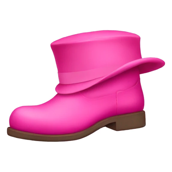 pink boots and hat sticker