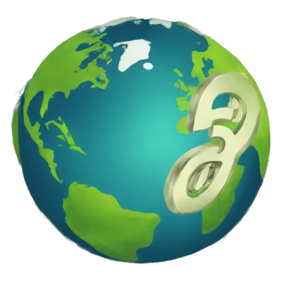 money around the earth sticker