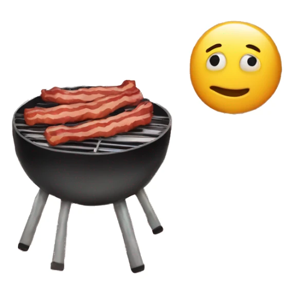 barbecue with bacon and zebra sticker