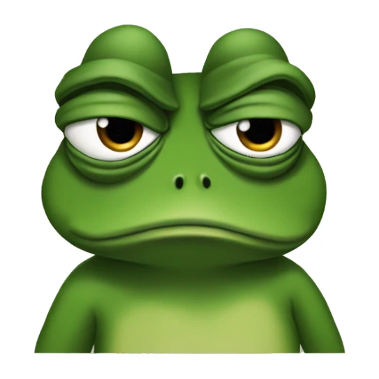 Pepe the sad military frog sticker