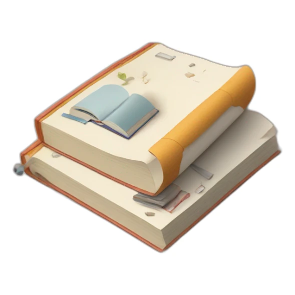 isometric book titled "how to make" on front cover sticker